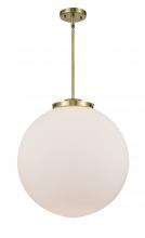 Innovations Lighting 221-1S-AB-G201-18-LED - Beacon - 1 Light - 18 inch - Antique Brass - Stem Hung - Pendant