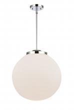 Innovations Lighting 221-1S-PC-G201-16-LED - Beacon - 1 Light - 16 inch - Polished Chrome - Stem Hung - Pendant