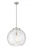 Innovations Lighting 221-1S-SN-G1215-18 - Athens Water Glass - 1 Light - 18 inch - Brushed Satin Nickel - Cord hung - Pendant