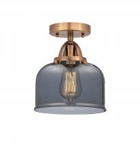  288-1C-AC-G73-LED - Bell - 1 Light - 8 inch - Antique Copper - Semi-Flush Mount