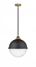  288-1S-BAB-HFS-124-BK-LED - Hampden - 1 Light - 13 inch - Black Antique Brass - Cord hung - Pendant