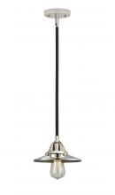  288-1S-BPN-M1-PN - Railroad - 1 Light - 8 inch - Black Polished Nickel - Cord hung - Mini Pendant