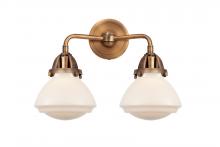  288-2W-AC-G321-LED - Olean - 2 Light - 15 inch - Antique Copper - Bath Vanity Light