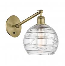  317-1W-AB-G1213-8-LED - Athens Deco Swirl - 1 Light - 8 inch - Antique Brass - Sconce