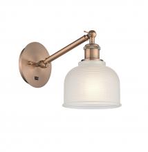 Innovations Lighting 317-1W-AC-G411-LED - Dayton - 1 Light - 6 inch - Antique Copper - Adjustable Sconce
