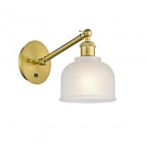 Innovations Lighting 317-1W-SG-G411-LED - Dayton - 1 Light - 6 inch - Satin Gold - Adjustable Sconce