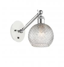  317-1W-WPC-G122C-6CL - Athens - 1 Light - 6 inch - White Polished Chrome - Sconce