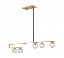  320-5I-BB-G320-5CL-BB - Barrington - 5 Light - 45 inch - Brushed Brass - Cord hung - Island Light