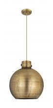  410-1PL-BB-M410-14BB - Newton Sphere - 1 Light - 14 inch - Brushed Brass - Cord hung - Pendant