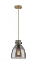  410-1PS-BB-G412-8SM - Newton Bell - 1 Light - 8 inch - Brushed Brass - Cord hung - Pendant