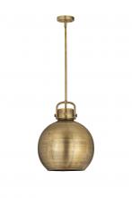  410-1SL-BB-M410-14BB - Newton Sphere - 1 Light - 14 inch - Brushed Brass - Pendant