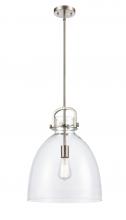 Innovations Lighting 410-1SL-SN-G412-14CL - Newton Bell - 1 Light - 14 inch - Satin Nickel - Pendant