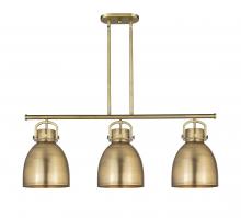  410-3I-BB-M412-10BB - Newton Sphere - 3 Light - 42 inch - Brushed Brass - Island Light