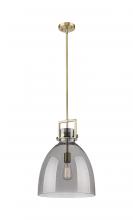  411-1SL-BB-G412-14SM - Newton Bell - 1 Light - 14 inch - Brushed Brass - Pendant