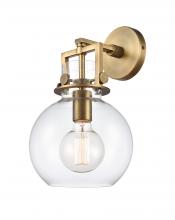  411-1W-BB-G410-8CL - Newton Sphere - 1 Light - 8 inch - Brushed Brass - Sconce