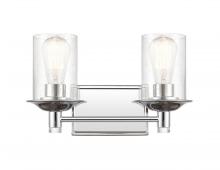  417-2W-PC-SDY-LED - Manhattan - 2 Light - 15 inch - Polished Chrome - Bath Vanity Light