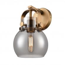  423-1W-BB-G410-6SM - Pilaster II Sphere - 1 Light - 7 inch - Brushed Brass - Sconce