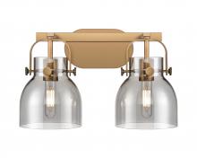  423-2W-BB-G412-6SM - Pilaster II Bell - 2 Light - 17 inch - Brushed Brass - Bath Vanity Light