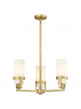  426-3CR-BB-G426-8WH - Utopia - 3 Light - 22 inch - Brushed Brass - Pendant