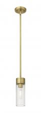  429-1S-BB-G429-8CL - Empire - 1 Light - 3 inch - Brushed Brass - Pendant