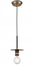  431-1P-BBB-LED - Aurora - 1 Light - 6 inch - Black Brushed Brass - Cord hung - Mini Pendant