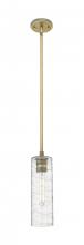  434-1S-BB-G434-12DE - Crown Point - 1 Light - 5 inch - Brushed Brass - Pendant