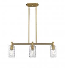  434-3I-BB-G434-7DE - Crown Point - 3 Light - 31 inch - Brushed Brass - Island Light