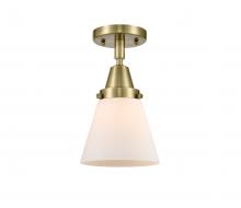  447-1C-AB-G61-LED - Cone - 1 Light - 6 inch - Antique Brass - Flush Mount