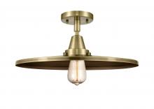  447-1C-AB-MFR-AB-16-LED - Appalachian - 1 Light - 16 inch - Antique Brass - Flush Mount