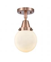  447-1C-AC-G201-6-LED - Beacon - 1 Light - 6 inch - Antique Copper - Flush Mount