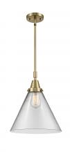  447-1S-AB-G42-L - Cone - 1 Light - 12 inch - Antique Brass - Mini Pendant