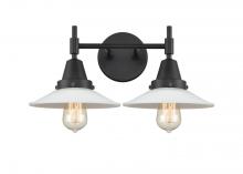  447-2W-BK-G1-LED - Halophane - 2 Light - 18 inch - Matte Black - Bath Vanity Light