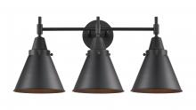  447-3W-BK-M13-BK - Appalachian - 3 Light - 26 inch - Matte Black - Bath Vanity Light