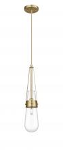  452-1P-BB-G452-4CL - Milan - 1 Light - 4 inch - Brushed Brass - Pendant