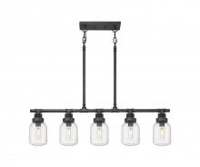  472-5I-WZ-G472-6CL - Somers - 5 Light - 43 inch - Weathered Zinc - Linear Pendant