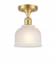  516-1C-SG-G411-LED - Dayton - 1 Light - 6 inch - Satin Gold - Semi-Flush Mount