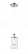  516-1P-SN-G802 - Clymer - 1 Light - 4 inch - Brushed Satin Nickel - Cord hung - Mini Pendant