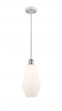  516-1P-WPC-G651-7-LED - Cindyrella - 1 Light - 7 inch - White Polished Chrome - Cord hung - Mini Pendant