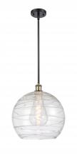  516-1S-BAB-G1213-14-LED - Athens Deco Swirl - 1 Light - 14 inch - Black Antique Brass - Pendant