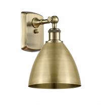  516-1W-AB-MBD-75-AB-LED - Bristol - 1 Light - 8 inch - Antique Brass - Sconce