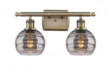  516-2W-AB-G556-6SM - Rochester - 2 Light - 16 inch - Antique Brass - Bath Vanity Light