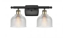 Innovations Lighting 516-2W-BAB-G412-LED - Dayton - 2 Light - 16 inch - Black Antique Brass - Bath Vanity Light