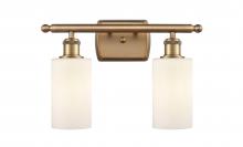  516-2W-BB-G801-LED - Clymer - 2 Light - 14 inch - Brushed Brass - Bath Vanity Light