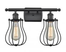 Innovations Lighting 516-2W-BK-CE513-BK-LED - Muselet - 2 Light - 16 inch - Matte Black - Bath Vanity Light