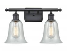 Innovations Lighting 516-2W-BK-G2812-LED - Hanover - 2 Light - 16 inch - Matte Black - Bath Vanity Light