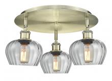 Innovations Lighting 516-3C-AB-G92 - Fenton - 3 Light - 18 inch - Antique Brass - Flush Mount