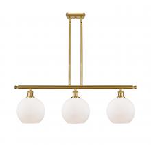  516-3I-SG-G121-LED - Athens - 3 Light - 36 inch - Satin Gold - Cord hung - Island Light