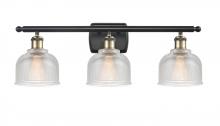 Innovations Lighting 516-3W-BAB-G412-LED - Dayton - 3 Light - 26 inch - Black Antique Brass - Bath Vanity Light