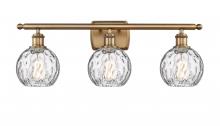  516-3W-BB-G1215-6 - Athens Water Glass - 3 Light - 26 inch - Brushed Brass - Bath Vanity Light