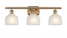  516-3W-BB-G411-LED - Dayton - 3 Light - 26 inch - Brushed Brass - Bath Vanity Light